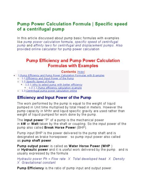 free excel template for calculating centrifugal pump horsepower|centrifugal pump worksheet.